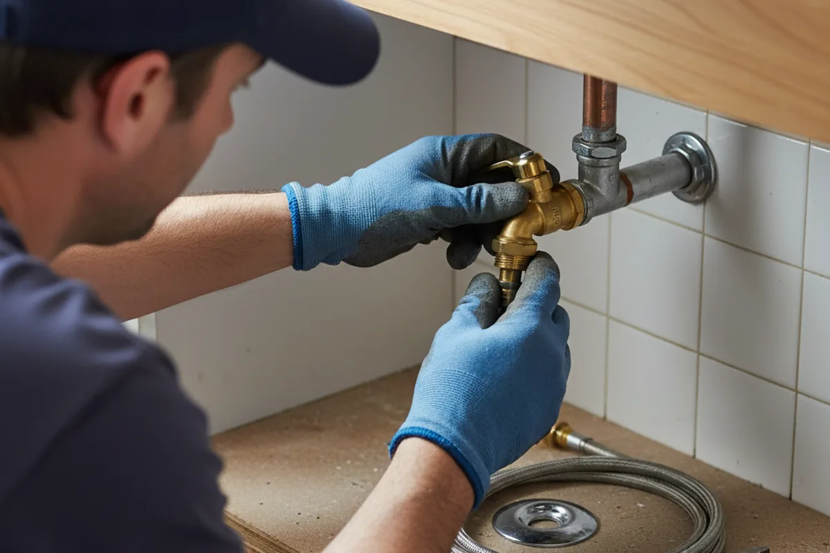 Shutoff valve and fitting work during Faucet and Fixture Repair in East Millsboro